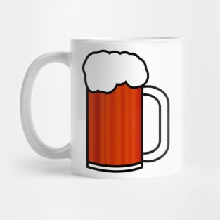 Beer Mug | Amber Brown & Black Stroke Mug